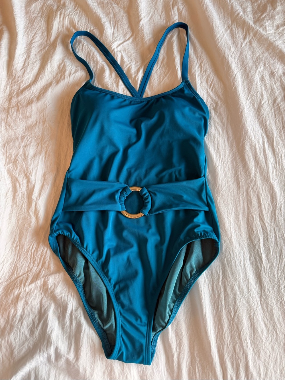 Time and Tru Teal One-Piece Swimsuit